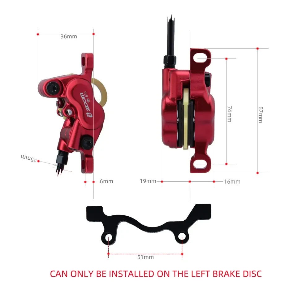 ZOOM HB-876E-patinete eléctric - Zoom Hydraulic Brake 4 Piston E-Scooter reseña y precio