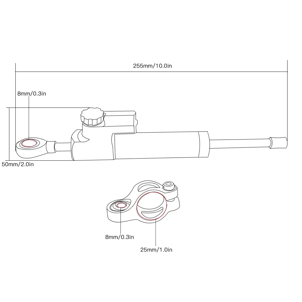 Kit de montaje de soporte de a - Steering Damper Stabilizer Kit Cnc reseña y precio